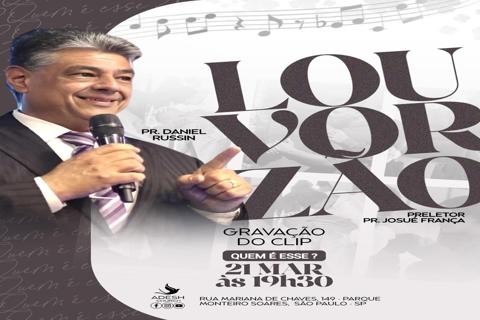 Cantor e Pastor Daniel Russin Grava o seu 4º Vídeo Clipe da sua Carreira SOLO